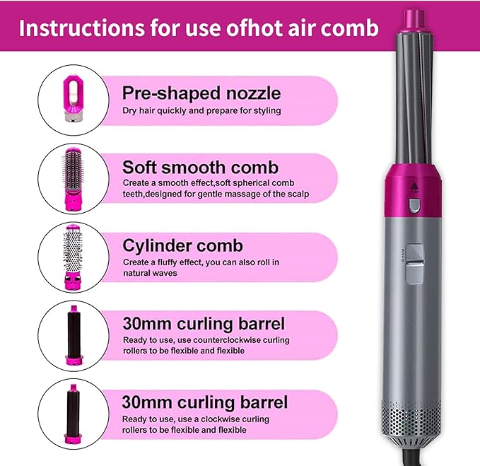 Hot Hair Brush 5 in 1 – فرشاة الشعر الساخنة 5 في 1