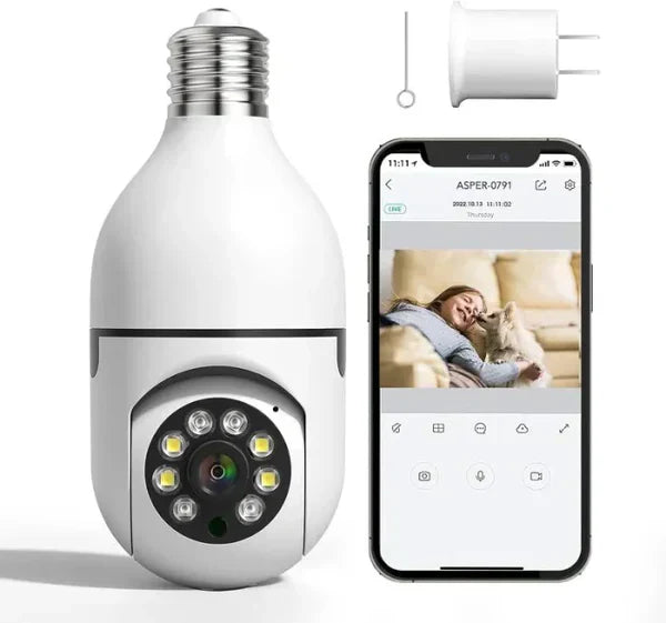 𝐄𝐦𝐢𝐫𝐚𝐭𝐢 𝐌𝐚𝐫𝐭™ Night Vision Wireless Bulb Camera